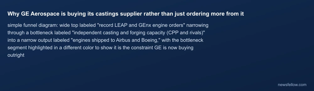 Why GE Aerospace is buying its castings supplier rather than just ordering more from it